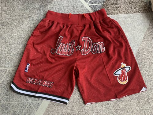 NBA Miami Heat Miami Just don shorts Rouge